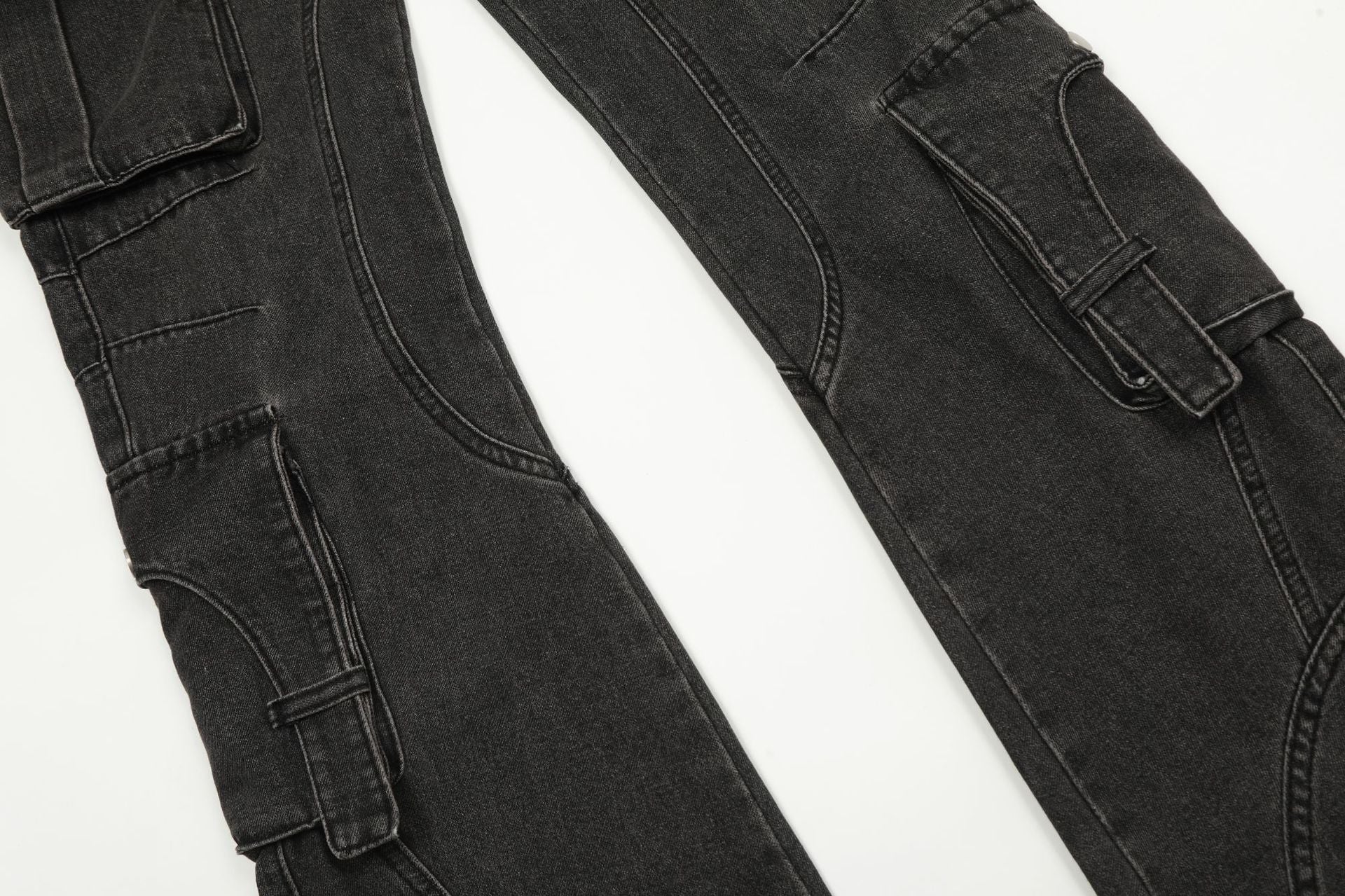 New Multi-Pocket Work Jeans Couple Pants