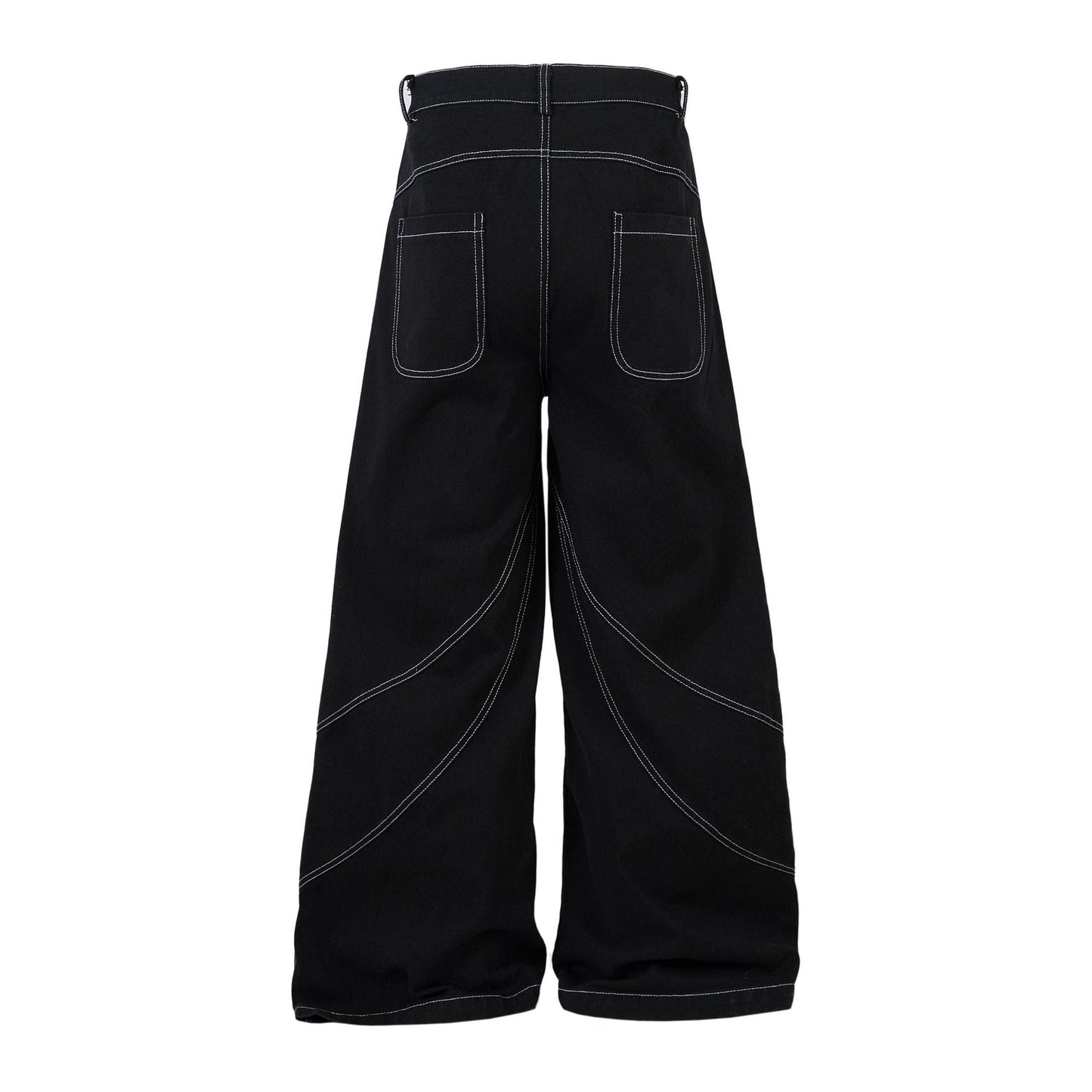 New Spring Flame Embroidery Raw Jeans