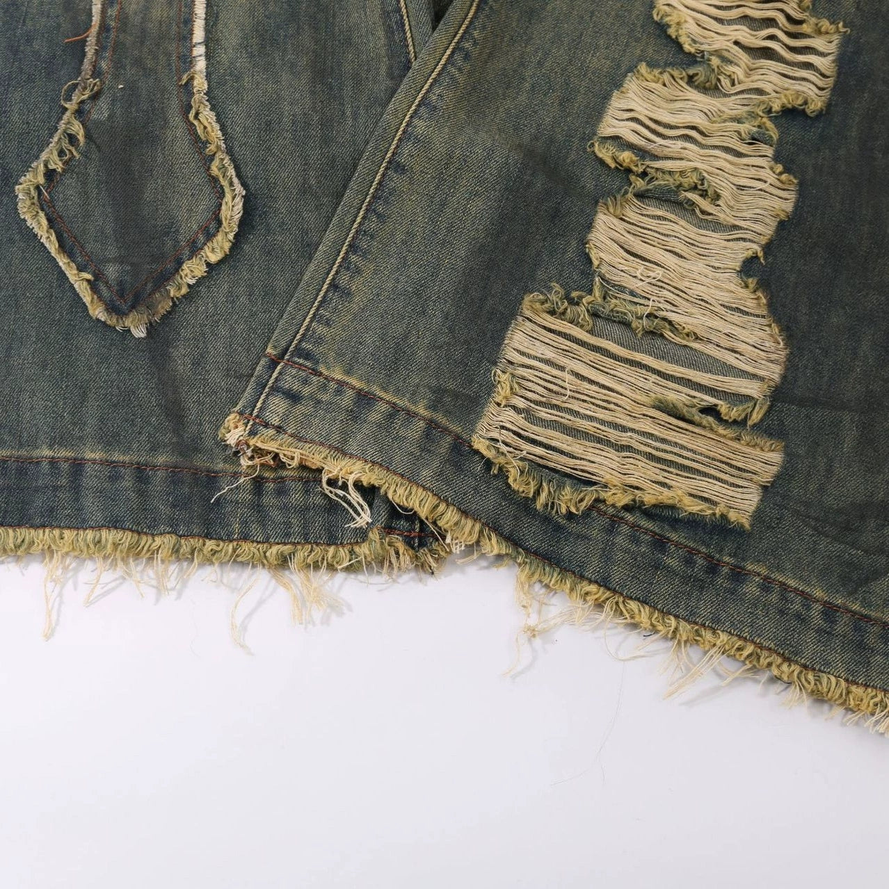 Fashion retro ripped jeans