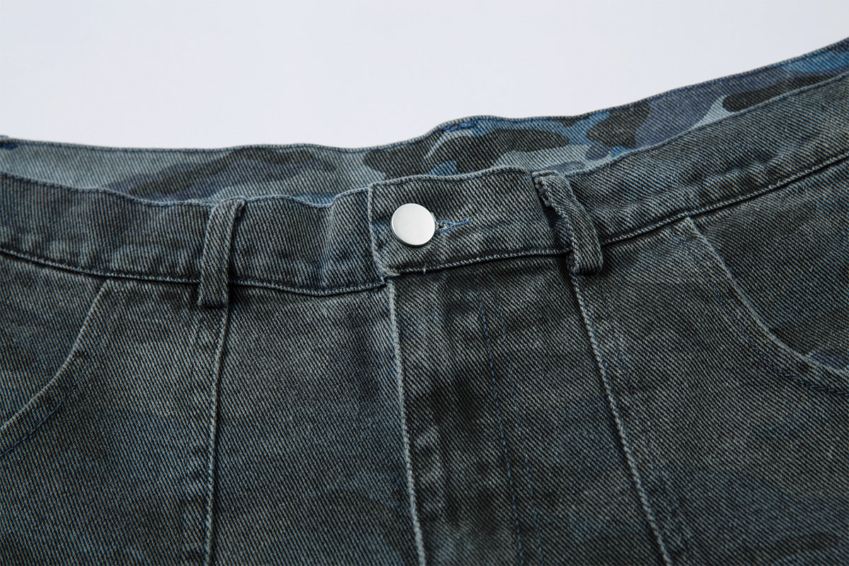 New high street camouflage large pocket overalls