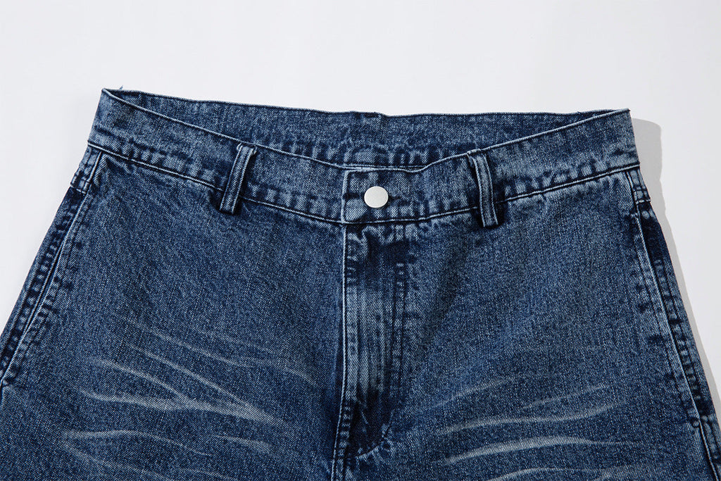 New high street trend thorn print washed jeans