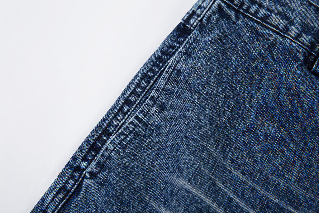 New high street trend thorn print washed jeans