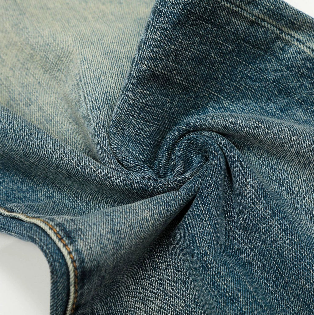 Fashion workwear jeans high street embroidery loose wide pants