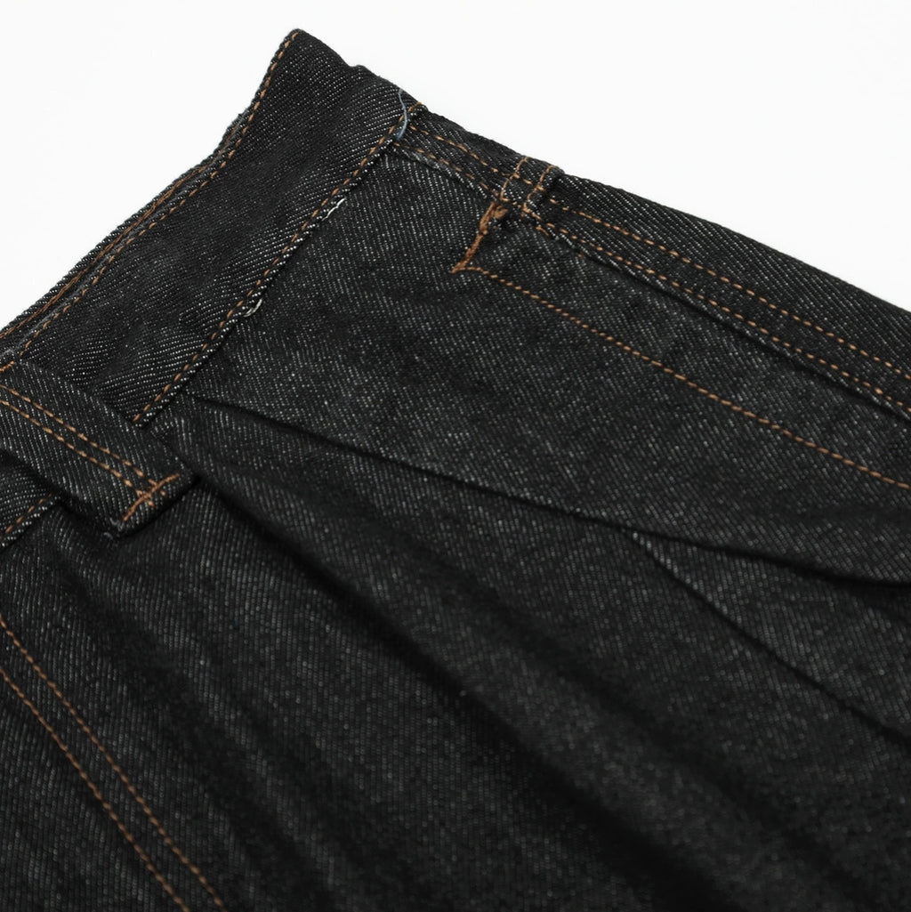 Fashion workwear jeans high street embroidery loose wide pants