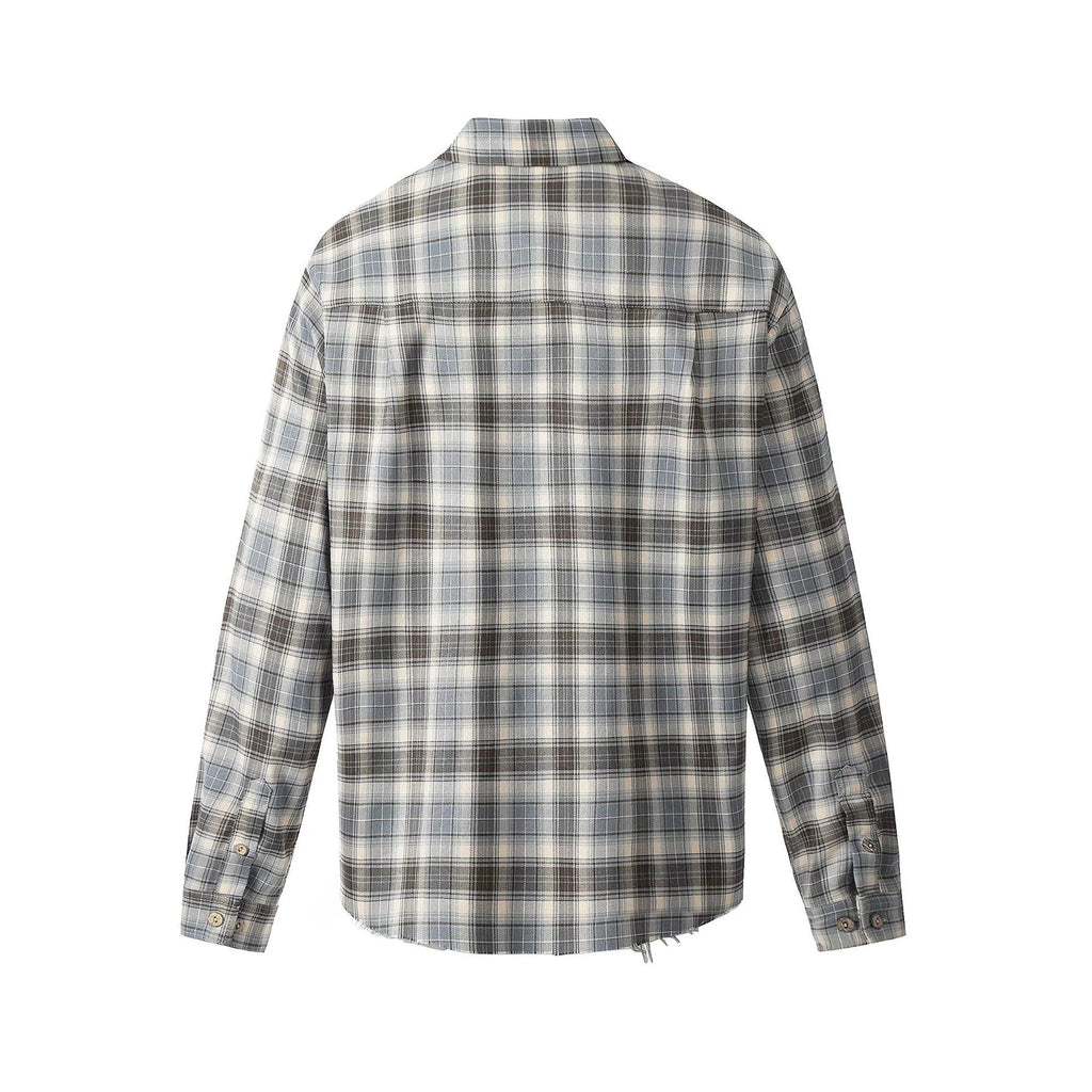 Plaid sports casual loose sweatshirt jacket