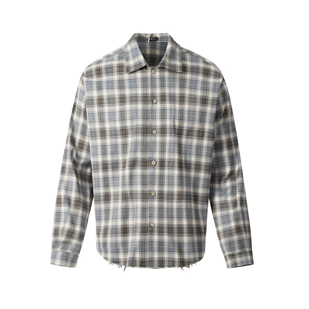 Plaid sports casual loose sweatshirt jacket