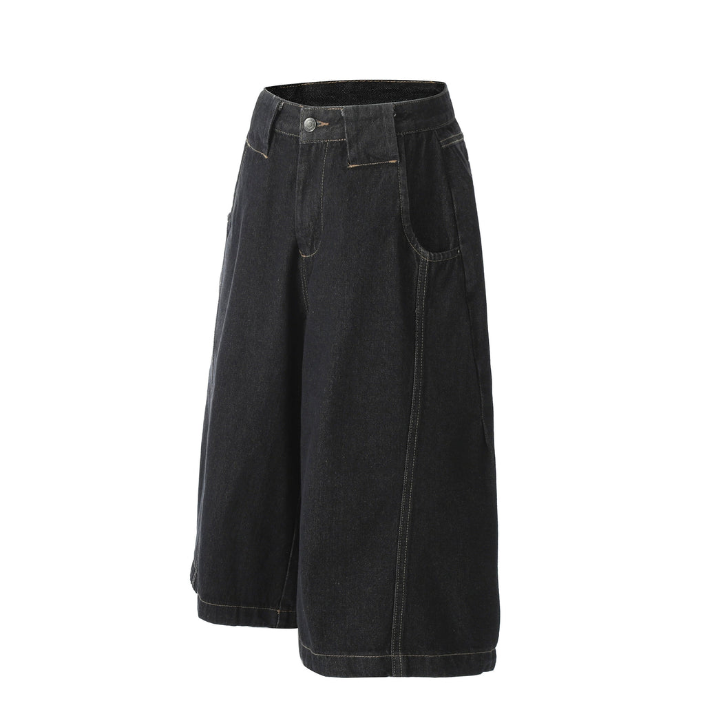 Fashion sports loose denim shorts