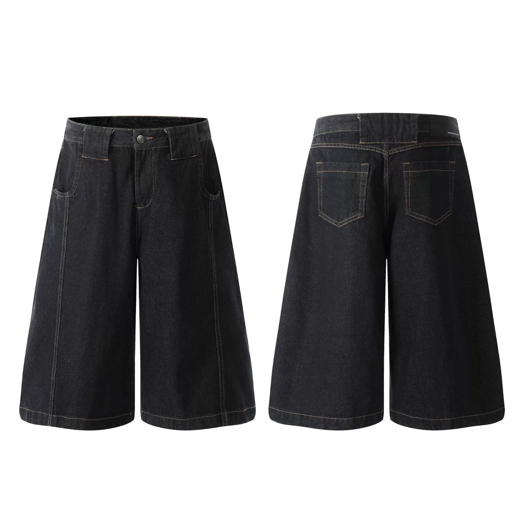 Fashion sports loose denim shorts