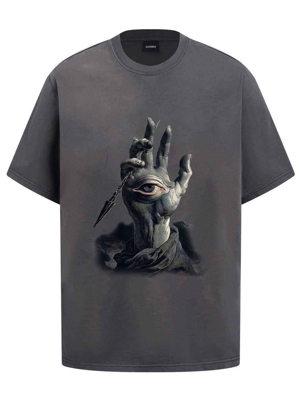 Fashion printed solid color T-shirt