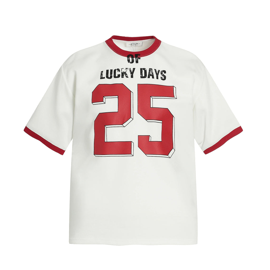 Fashion printed solid color T-shirt