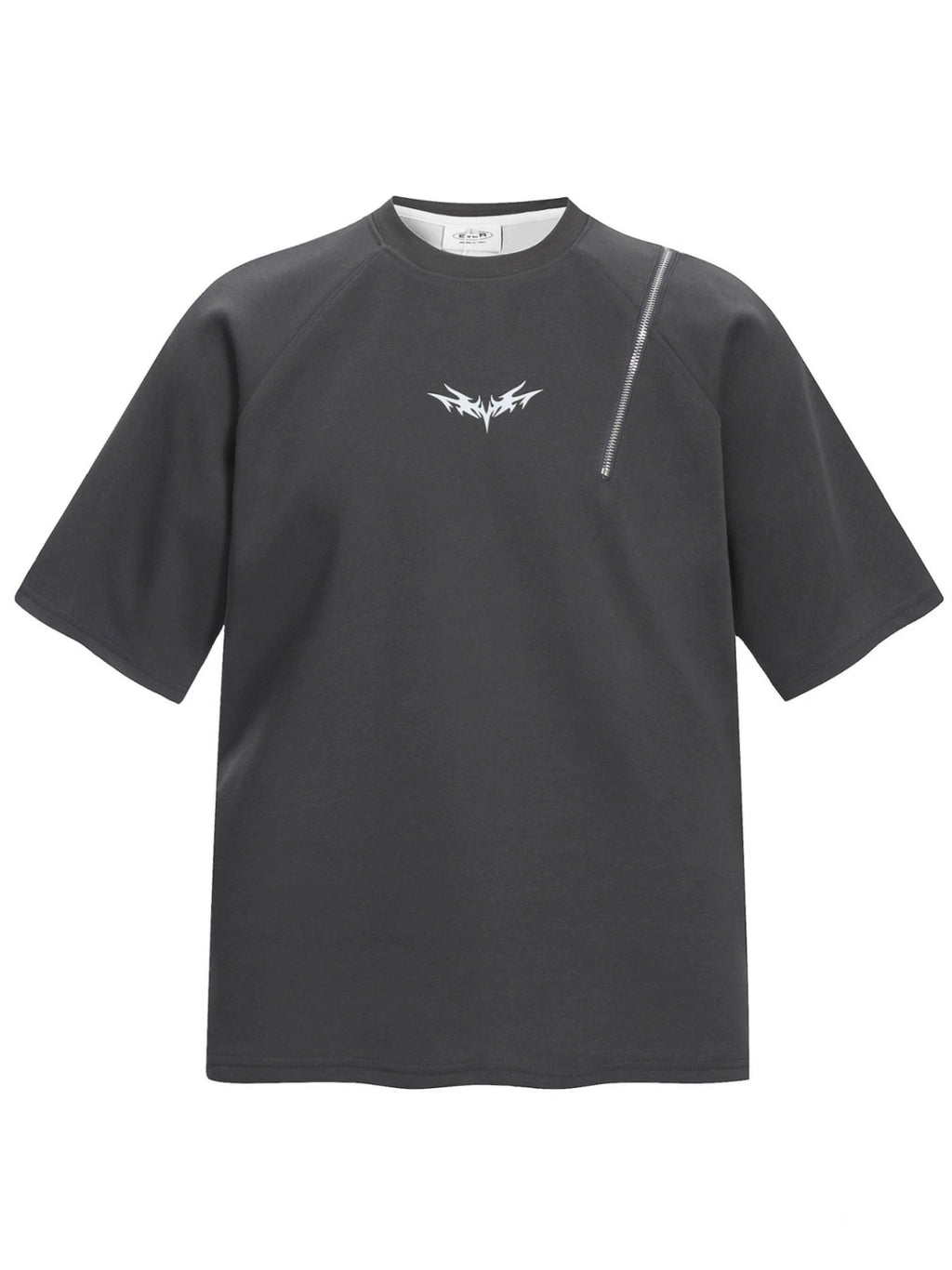 Fashion printed solid color T-shirt